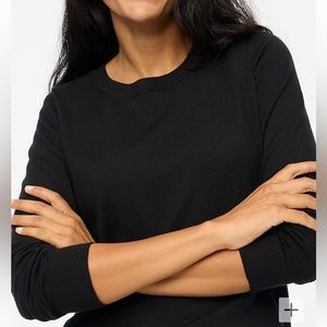 NWT Banana Republic Factory Teddy black pullover sweater size s